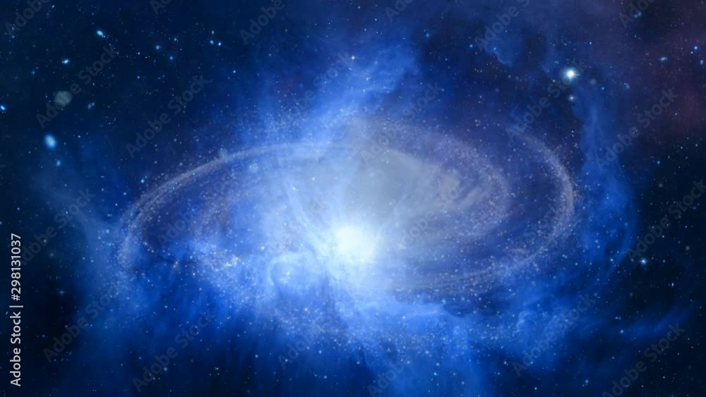 Canvas Prints spiral galaxy in deep space loop animation