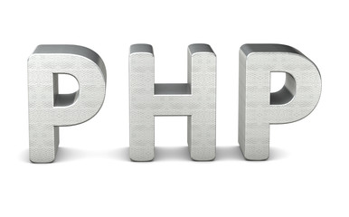3d rendering text silver php