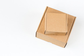 empty cardboard box isolated on white background