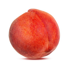 Peach isolated on white background with clipping path