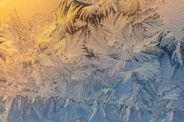 Background, wallpaper, frost patterns on glass