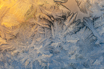 Background, wallpaper, frost patterns on glass