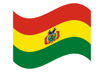 Wave Flag of Bolivia Vector illustration eps 10