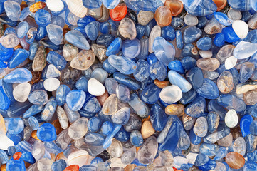 Stone blue agate texture background