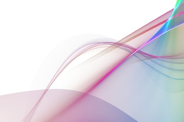 Fototapeta premium Abstract colorful waves at white background