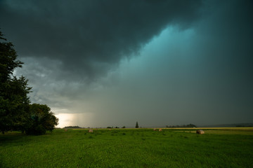 storm over field