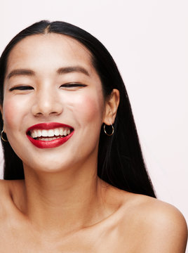 Beauty happy Asian woman smiling