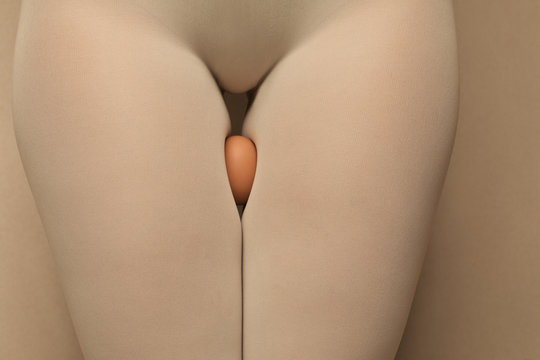 Egg Between Legs of a Woman
