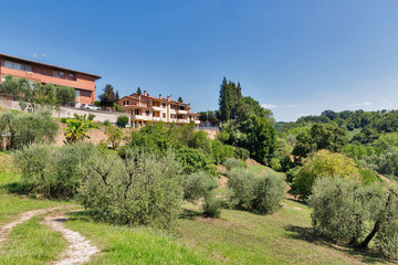 Fototapeta na wymiar Residential rural architecture in Tuscany, Italy.