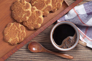 Coffee with homemade cookies