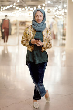 Young Muslim Woman Wearing Headscarf