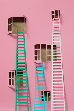 Ladder in the window