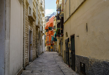 01_ One of the colorful and interesting streets in Bari, southern Italy.