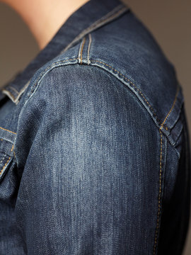Women jackets. Woman jeans jacket texture. Model details wearing blue denim jacket Model details wearing blue denim jacket