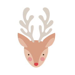 little reindeer christmas character icon