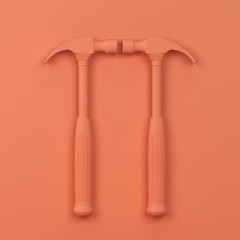 Hammer on a background plane