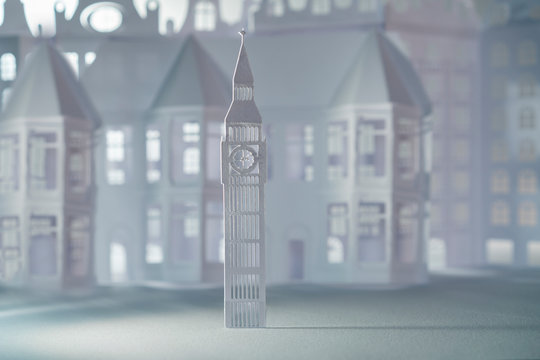 Paper cut BIg Ben in London