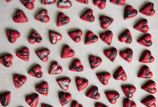 Heart shaped chocolates