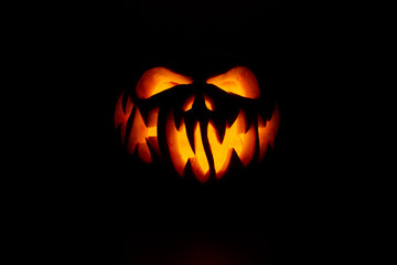 Real Jack O Lantern for halloween - obrazy, fototapety, plakaty