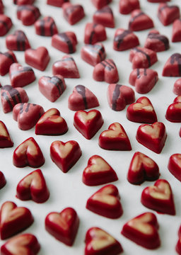 Heart shaped chocolates