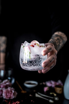 Rose Petals Sake Tonic
