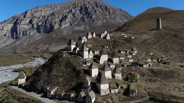 Dargavs is the city of the dead. North Ossetia. Russia