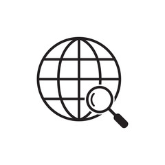 globe icon vector flat design