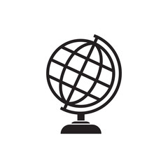 globe icon vector flat design