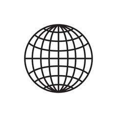 globe icon vector flat design