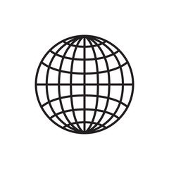 globe icon vector flat design