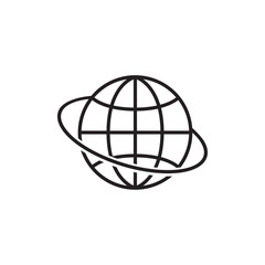 globe icon vector flat design