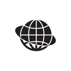 Obraz premium globe icon vector flat design