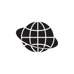 globe icon vector flat design