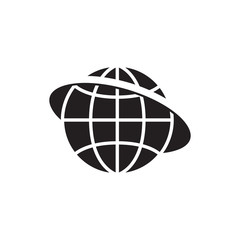 globe icon vector flat design
