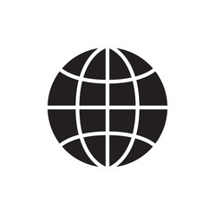 globe icon vector flat design