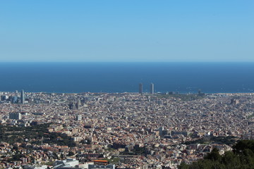 View of Barcelona from Mount Tibidabo