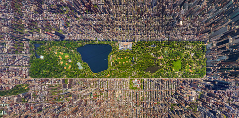 Aerial view of central park at Manhattan