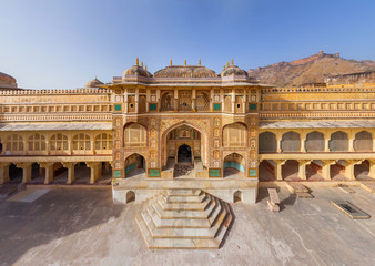 Aerial view of the city palace at Jaipur, India.