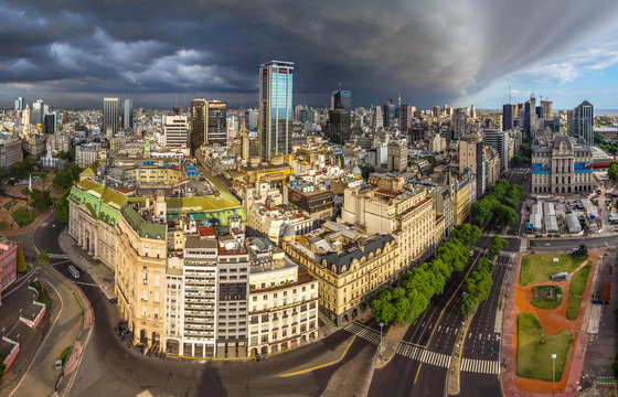 Aerial View Of Buenos Aires Cityscape, Argentina