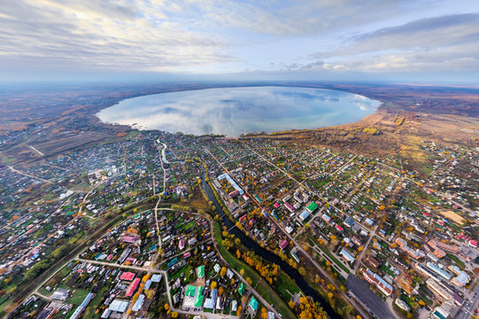 Aerial view of Pereslavl-Zalessky, Golden Ring of Russia