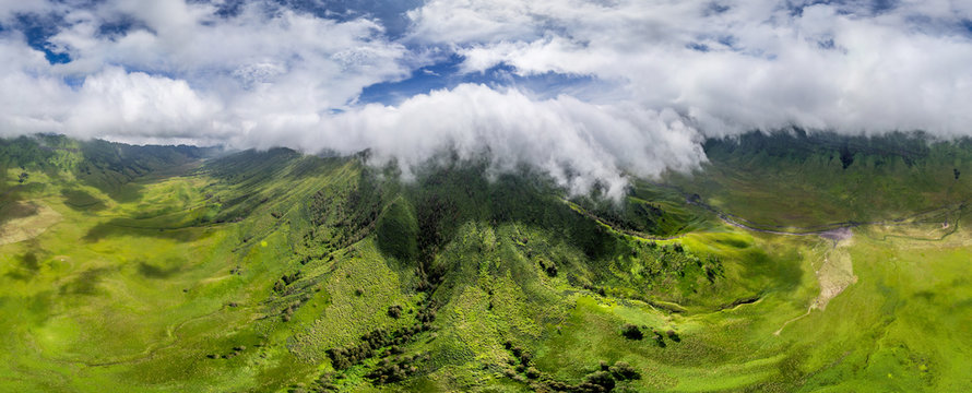 Aerial view of Bromo Tengger Semeru National Park, Indonesia
