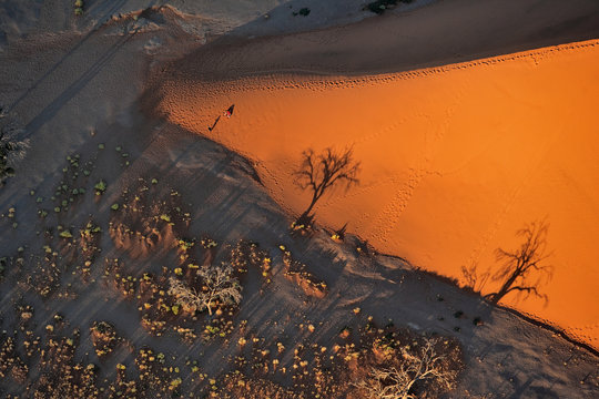 Aerial view of Namib desert