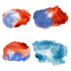  Set of watercolor modern greeting card frames.