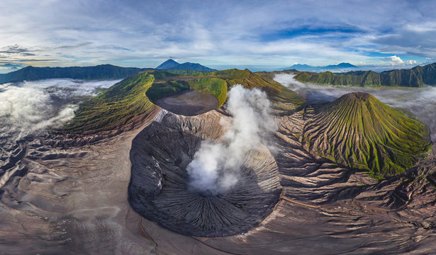 Aerial view of Bromo Tengger Semeru National Park, Indonesia