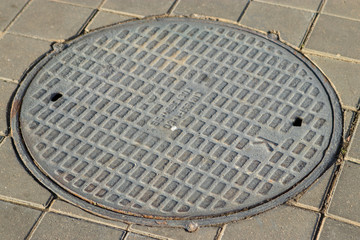 manhole on the street