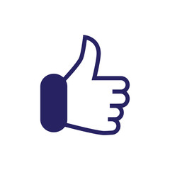 Hand Thumbs Up Icon Vector Illustration