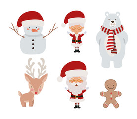 bundle of christmas set icons