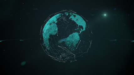 Attack of the asteroid on the Earth blanketed in virtual particles.