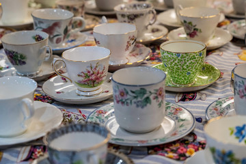 China tea cups assortment 