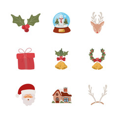bundle of christmas set icons